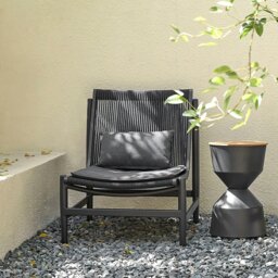 Rackhams Lavoie Outdoor Lounge Chair With Footstool, Rattan - Blue - No - thumbnail 3