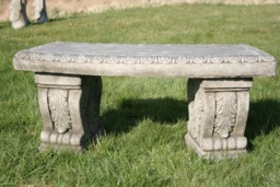 Rackhams Superb Classic Stone Cast Garden Bench - thumbnail 5