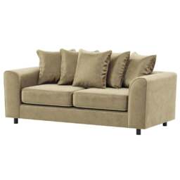 Rackhams Brooklyn Full Foam Plush Velvet 3 Seater - Black - thumbnail 3