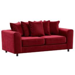 Rackhams Brooklyn Full Foam Plush Velvet 3 Seater - Black - thumbnail 4