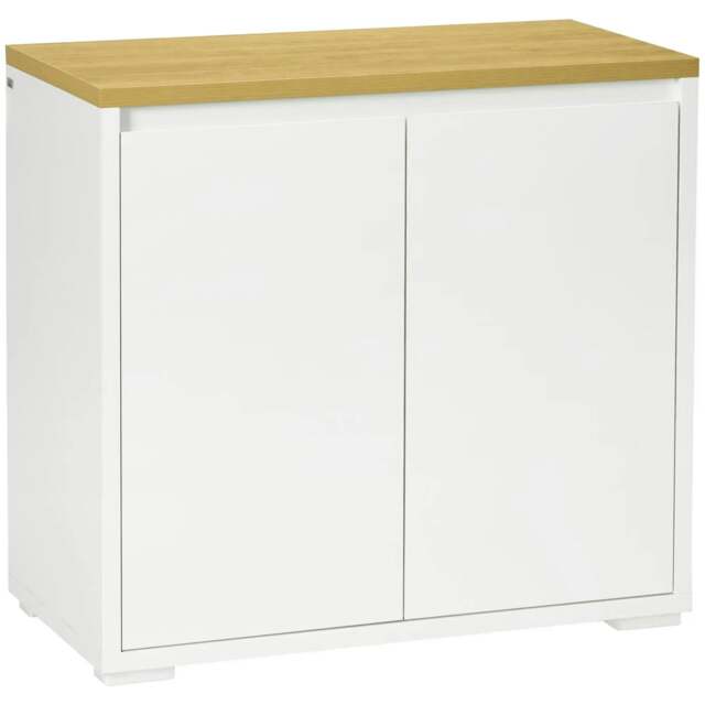 Rackhams Kitchen Sideboard, Storage Cabinet with Double Doors and Adjustable Shelf for Living Room, Entryway, White - image 1