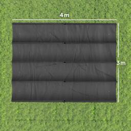 Rackhams 3.9 x 3.5 m Pergola Canopy Only for 4 x 3 m Pergola - 392 - 350 - Khaki - thumbnail 4
