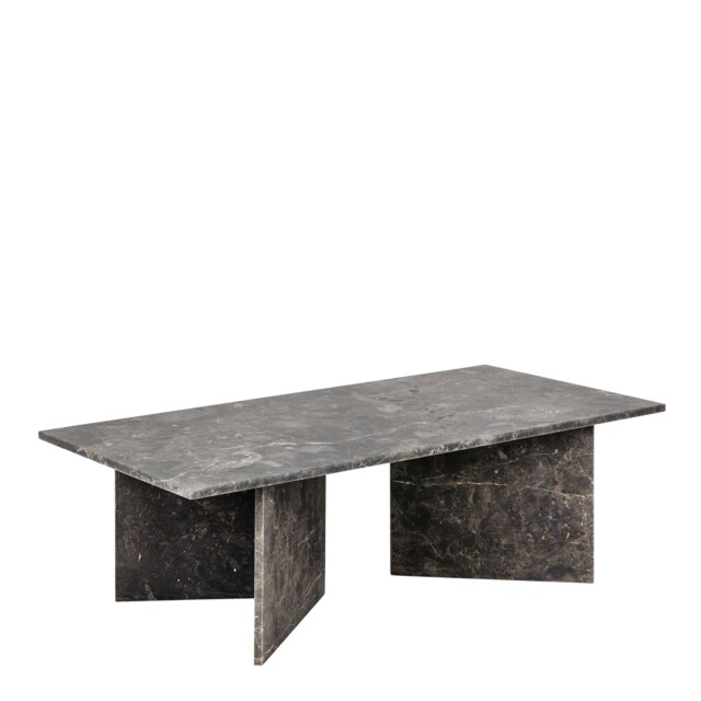 Rackhams Vega Rectangular Coffee Table with Marron Marble Top 140cm - 1 - Marron Marble - Grey - image 1