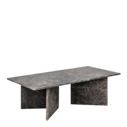 Rackhams Vega Rectangular Coffee Table with Marron Marble Top 140cm - 1 - Marron Marble - Grey