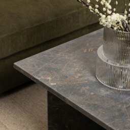 Rackhams Vega Rectangular Coffee Table with Marron Marble Top 140cm - 1 - Marron Marble - Grey - thumbnail 4