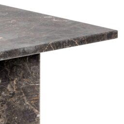 Rackhams Vega Rectangular Coffee Table with Marron Marble Top 140cm - 1 - Marron Marble - Grey - thumbnail 5