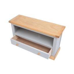 Rackhams Bomporto Light Grey 1 Drawer TV Cabinet Wood Knob - Light Grey - thumbnail 4