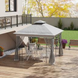 Rackhams 3 x 3(m) Patio Garden Metal Gazebo Marquee Tent Canopy Shelter Pavilion - thumbnail 1
