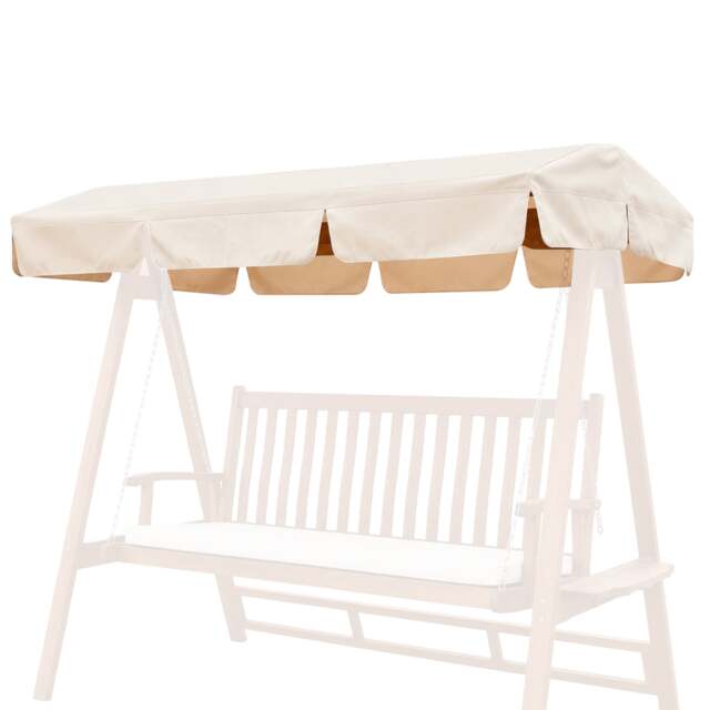 Rackhams Spare Canopy for 2 Seater Garden Swing Seat or Hammock in Choice of Colours, 180gsm Polyester Shower-Proof Replacement Cover - Black - image 1