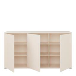 Rackhams Alice Springs 3 Door Sideboard with Push-to-Open Doors and Drawer in Sand - W 154.2 X  H 76.3 X  D 41.5cm - Sand - 1 - thumbnail 6