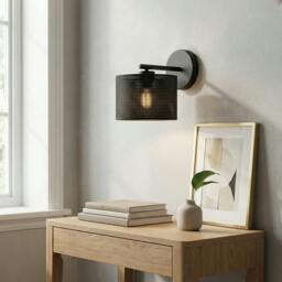 Rackhams LUX Wall Lamp 1 x E27 Black - thumbnail 2
