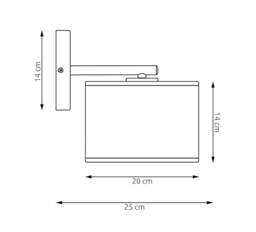 Rackhams LUX Wall Lamp 1 x E27 Black - thumbnail 6