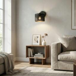 Rackhams LUX Wall Lamp 1 x E27 Black - thumbnail 4