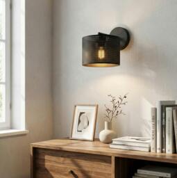 Rackhams LUX Wall Lamp 1 x E27 Black - thumbnail 3