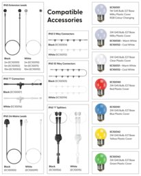Rackhams E27 ES Screw Festoon Black Rubber IP65 5m 10 Lamp - thumbnail 3