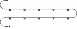 Rackhams E27 ES Screw Festoon Black Rubber IP65 5m 10 Lamp - thumbnail 1