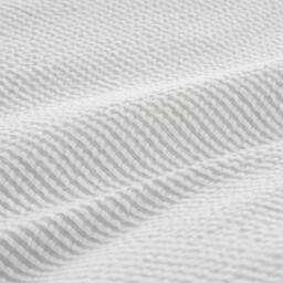 Rackhams Seersucker Woven Stripe 180 Thread Count Cotton Duvet Cover Set Grey - King - Grey - thumbnail 5