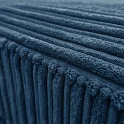 Rackhams Bishop U-Shaped Jumbo Cord Sofa - Scatter Back - Marine Blue
