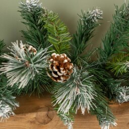 Rackhams 270cm x 25cm Frosted Glacier Christmas Garland with Pine Cones - thumbnail 4