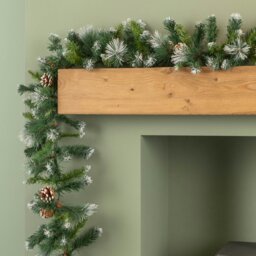 Rackhams 270cm x 25cm Frosted Glacier Christmas Garland with Pine Cones - thumbnail 5