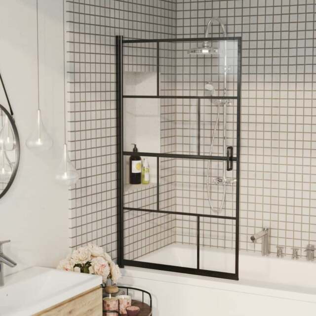 Rackhams Shower Enclosure ESG 80x140 cm Black