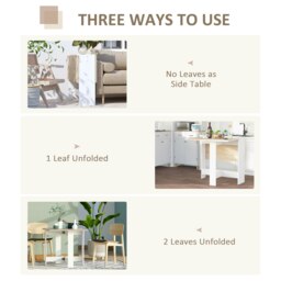 Rackhams Wooden Folding Table Writing Desk Oak, White Home Office - thumbnail 6