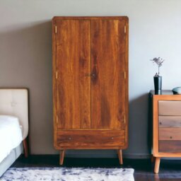 Rackhams Curved Chestnut Wardrobe