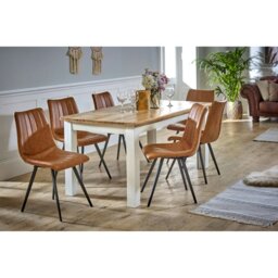 Rackhams Milano Solid Mango Wood White Dining Table 170Cm - Wood - 170x85x76 CM (LxDxH) - Dining Table - thumbnail 5