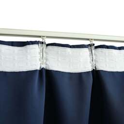 Rackhams Blackout Curtains with Hooks 2 pcs Blue 140x175 cm - thumbnail 4
