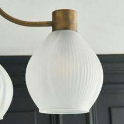 Rackhams Hamilton 3 Light Antique Brass Semi Flush Ceiling Light - thumbnail 4