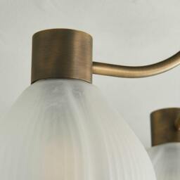 Rackhams Hamilton 3 Light Antique Brass Semi Flush Ceiling Light - thumbnail 6