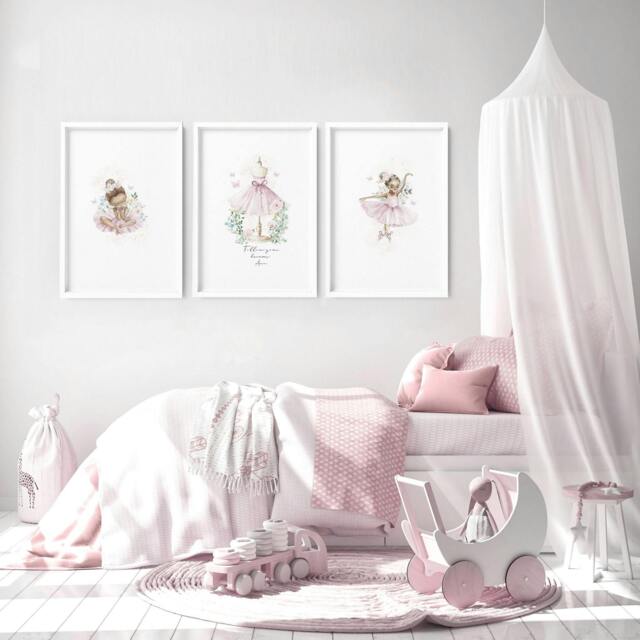 Rackhams Ballerina Prints - Set of 3 wall art prints - A2 16.54 x 23.39 in / 42 x 59.4 cm - Satin Photo paper 280 gsm - Black Frame - image 1