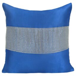 Rackhams Matte Finish With Diamante Detail Scatter Cushion - 43cm x 43cm - Green - thumbnail 2