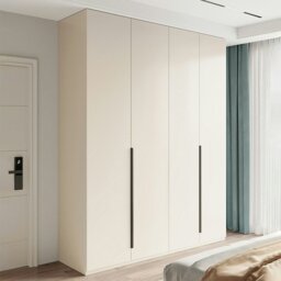 Rackhams Petrov Wooden Wardrobe - Cream - 200 x 60 x 200cm - thumbnail 2