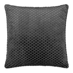 Rackhams Neptune Velvet Cushion Cover - Charcoal - 50cm x 50cm - Charcoal - 100% Polyester