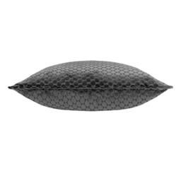 Rackhams Neptune Velvet Cushion Cover - Charcoal - 50cm x 50cm - Charcoal - 100% Polyester - thumbnail 3