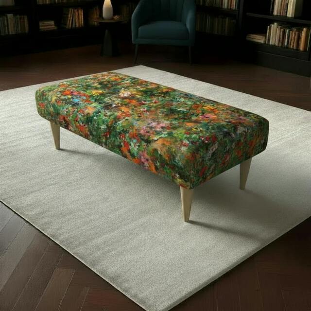 Rackhams Luxury Upholstered Bedroom Bench – Elegant End of Bed Seating - Handcrafted UK Bench by istools - 38 x 18 Inches (97 x 46cm) - image 1