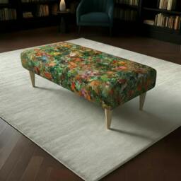Rackhams Luxury Upholstered Bedroom Bench – Elegant End of Bed Seating - Handcrafted UK Bench by istools - 38 x 18 Inches (97 x 46cm) - thumbnail 1