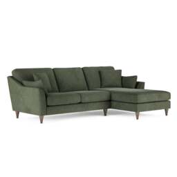 Rackhams Hepburn Large L Shaped Fabric Corner Sofa - Alpine Green - Right Hand Facing - thumbnail 1