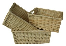 Rackhams Buff Willow Kitchen Wicker Storage Basket - Medium - thumbnail 6