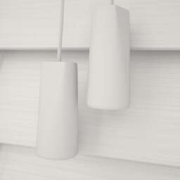 Rackhams Misty White Faux Wood Fine Grain Venetian Blinds with Strings - 250cm - thumbnail 4