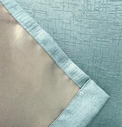 "Rackhams Sky Blue Plain Textured Thermal Room Darkening Energy Saving Pair of Curtains For Bedroom & Living Room - 66"" (168cm) Width x 72"" (183cm) Drop" - thumbnail 4