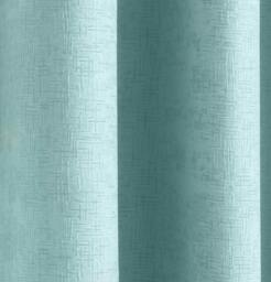 "Rackhams Sky Blue Plain Textured Thermal Room Darkening Energy Saving Pair of Curtains For Bedroom & Living Room - 66"" (168cm) Width x 72"" (183cm) Drop" - thumbnail 3