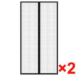 Rackhams Insect Door Curtain 210 x 100 cm 2 pcs Magnet Black - thumbnail 2