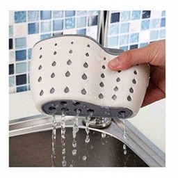 Rackhams Sink Soap Sponge Holder - Drain Kitchen Organiser Basket Hanging Strainer for Bathtub, Cup, Soap, Brush, Dishwashing Accessories and Sink - thumbnail 2