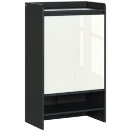 Rackhams Modern Storage Cabinet with High Gloss White Doors for 15 Pairs of Shoes - thumbnail 2