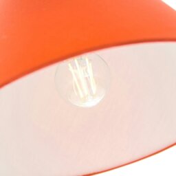 Rackhams 10 Inch Vivid Orange Cotton Coolie Shade for Table Lamp or Pendant - thumbnail 3