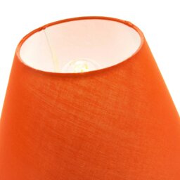 Rackhams 10 Inch Vivid Orange Cotton Coolie Shade for Table Lamp or Pendant - thumbnail 4