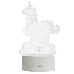 Rackhams Personalised Unicorn LED Colour Changing Night Light