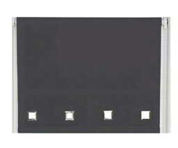 Rackhams Black Square Eyelet Edge Roller Blind - 210cm - thumbnail 2